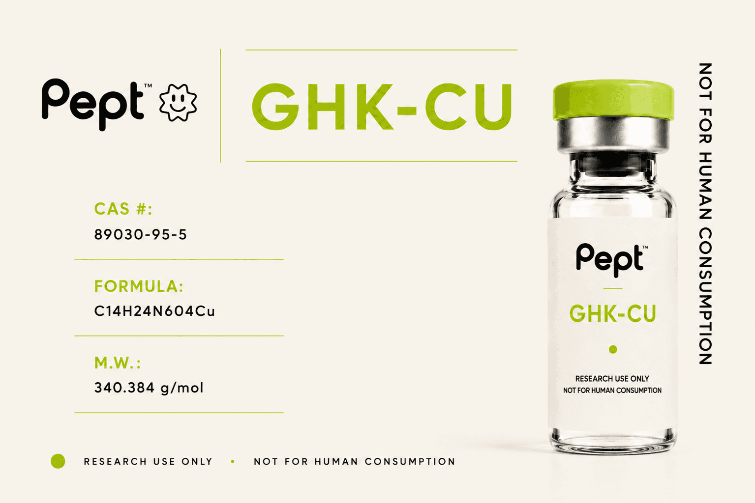 GHK-CU chemistry and product reference board