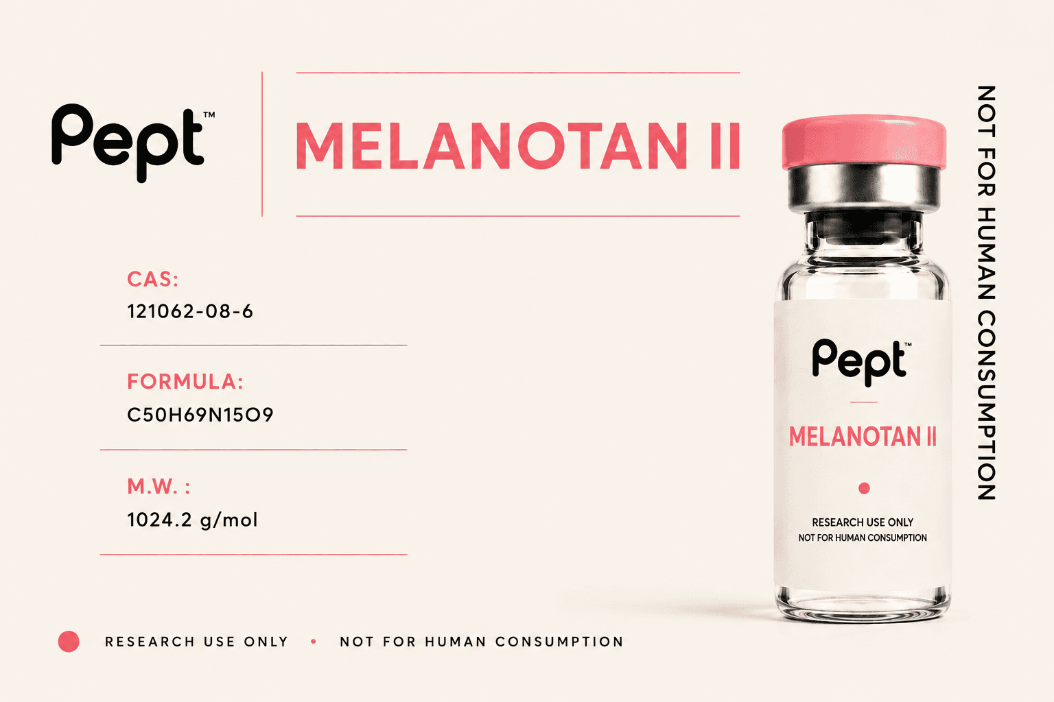Melanotan II chemistry and product reference board