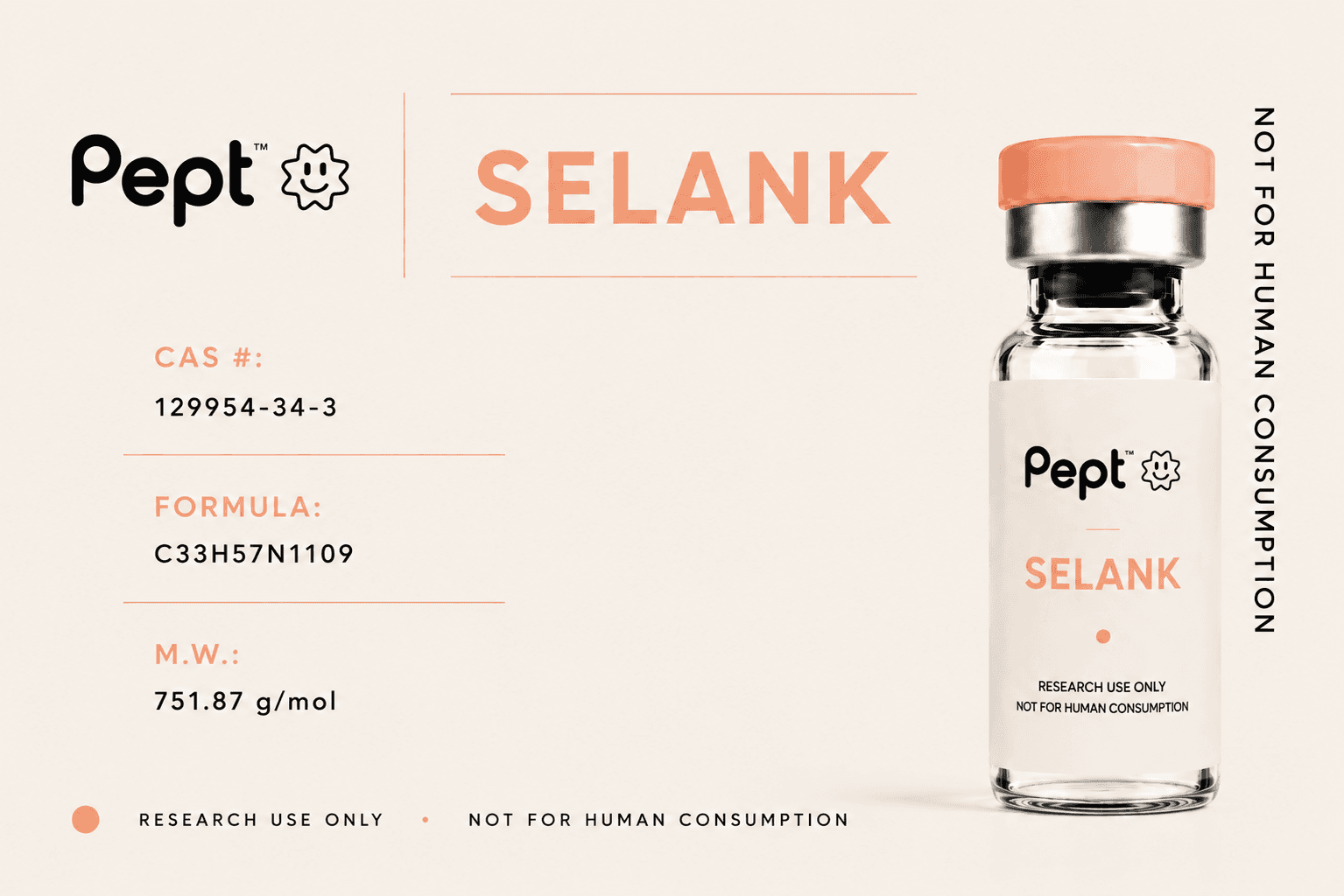 Selank chemistry and product reference board